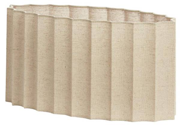 Lampenschirm Disli Beige - Strukturstoff - Stahl - 21 x 22 x 45 cm