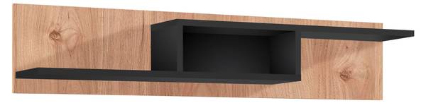 Wohnwand CROSS Schwarz - Braun - Holzwerkstoff - 330 x 195 x 50 cm