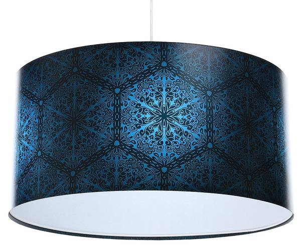 Hängeleuchte Foto Blau - Kunststoff - 40 x 20 x 92 cm