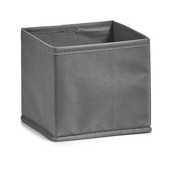 Aufbewahrungsbox, Vlies, grau Grau - Kunststoff - 14 x 13 x 14 cm