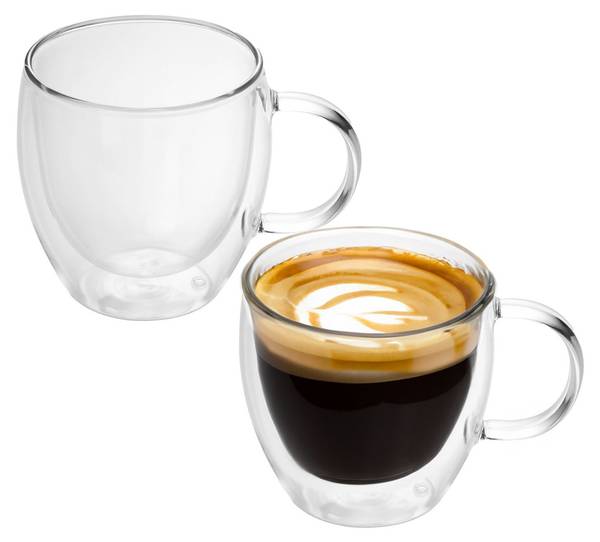 Kaffee Glas Theresa (2er Set) Glas - 10 x 10 x 20 cm