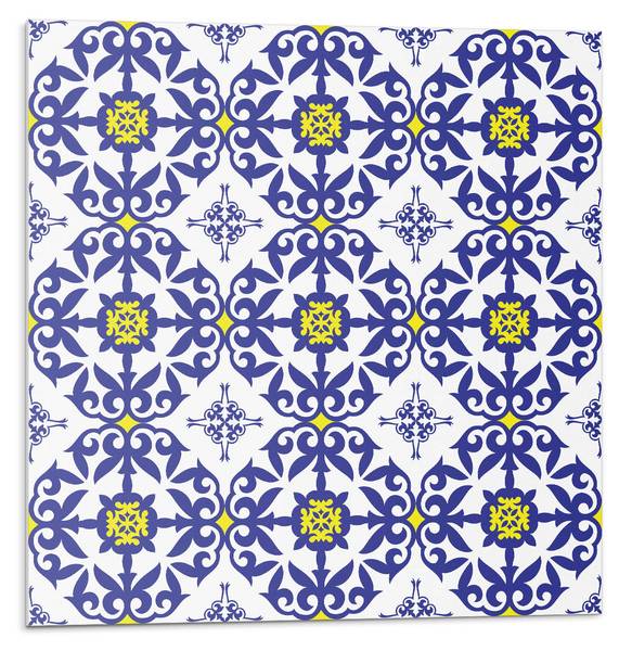 Selbstklebefliesen Diagonal Holz 4er Set 50 x 50 cm