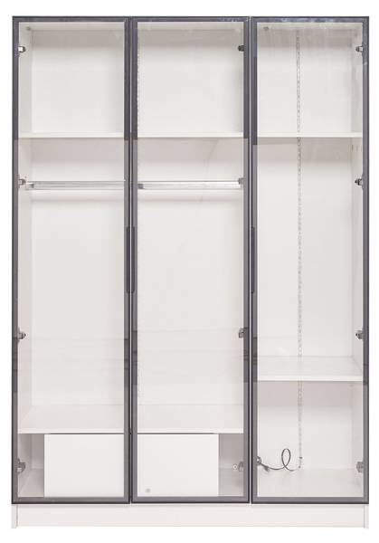 Kleiderschrank GlassGLOW Ⅲ Weiß - Holzwerkstoff - 50 x 160 x 110 cm
