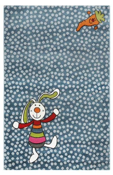 Kinderteppich Rainbow Rabbit Blau