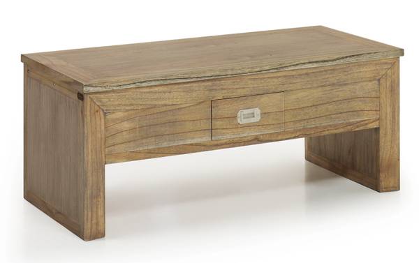 COUCHTISCH AUS HOLZ BRAUN  L 110 cm Braun - Holz teilmassiv - 110 x 45 x 55 cm