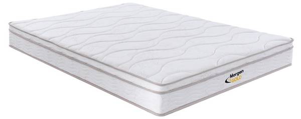 Ensemble matelas et sommier WOLKENTANZ Blanc - En partie en bois massif - 140 x 30 x 190 cm