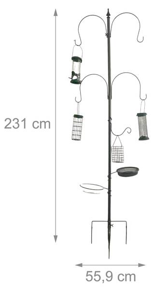 Vogelfutterstation 6-in-1 Grau