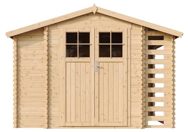 Gartenhaus M389F Beige - Fichte - 312 x 218 x 200 cm