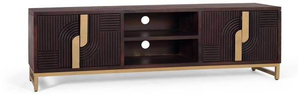TV-Schrank 2229 Braun - Massivholz - 45 x 57 x 180 cm