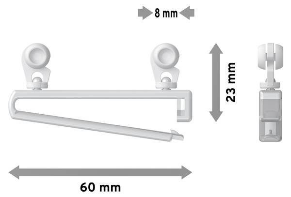 Schlaufengleiter Universal (8er Set) Kunststoff - 6 x 3 x 1 cm