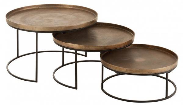Salontafel Clive metaal - 70 x 50 x 0 cm