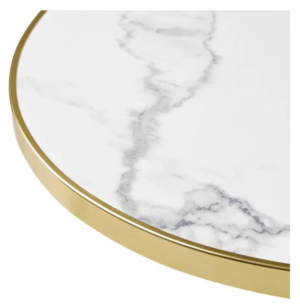 CaféTisch Trine Weiß - Holz teilmassiv - 60 x 74 x 60 cm