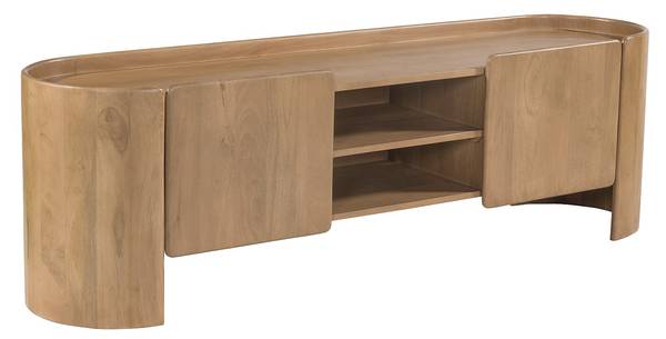 TV-Board ISLARA Beige - Holz teilmassiv - 165 x 50 x 40 cm
