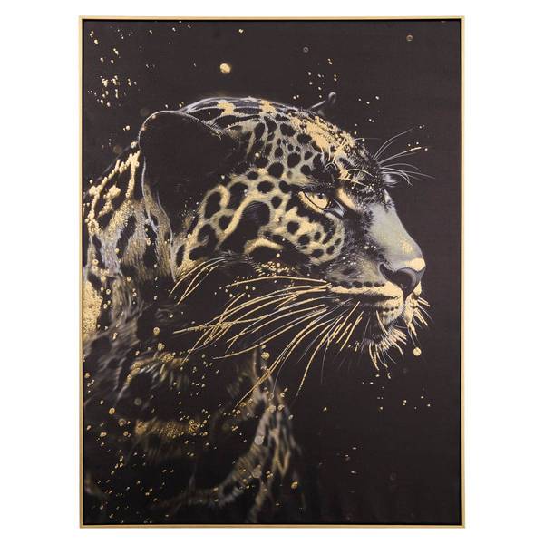 gerahmte bedruckte Leinwand LUPITA Schwarz - Holzwerkstoff - 3 x 78 x 58 cm