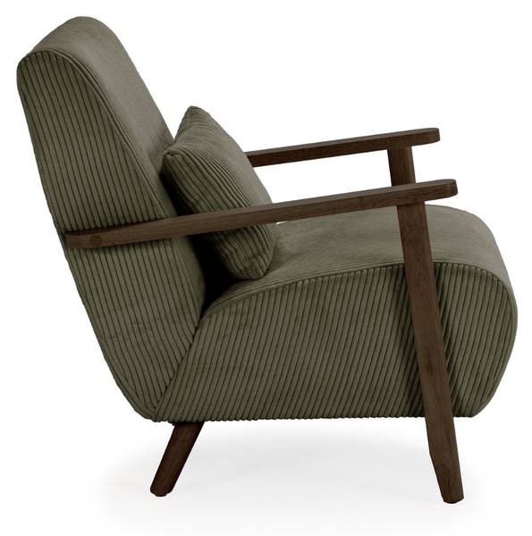 Sessel BONNIE Grün - Walnuss