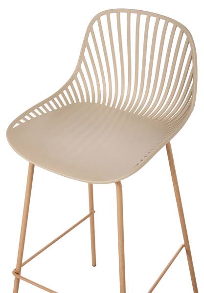 Hocker KLEVE 4-tlg Beige - Braun - Hellbraun
