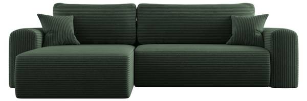 Canapé d’angle Capri Vert - Bois manufacturé - 145 x 83 x 272 cm