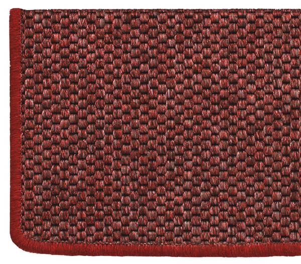 Stufenmatte Kalkutta Rot - Baumwollstoff - Polypropylen - 24 x 65 cm