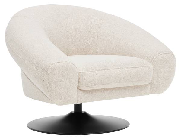 Designsessel LUGO Beige - Weiß - Textil - 93 x 72 x 79 cm