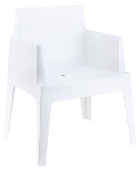 Tuinstoel Box wit - polypropeen - 58 x 80 x 65 cm