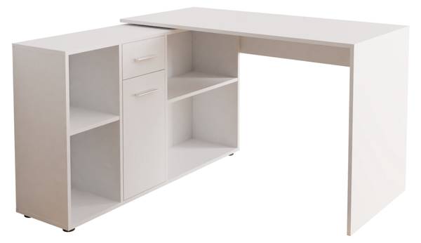 Eckschreibtisch Armando Weiß - Holzwerkstoff - 122 x 75 x 120 cm