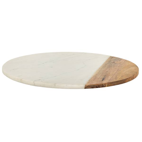 Drehteller SERVANT Braun - Weiß - Mango - Marmor - 50 x 6 x 50 cm