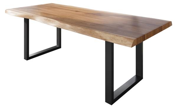 Esstisch TITAN Beige - 200 x 110 cm - Schwarz