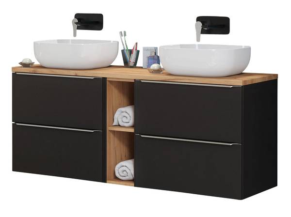 Waschtisch TOSKANA-56-138 Grau - Holzwerkstoff - 140 x 94 x 46 cm