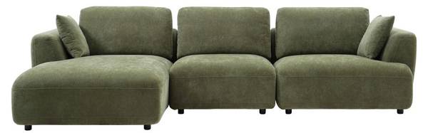 Sofa TINDRALO Grün - Textil - 167 x 76 x 303 cm