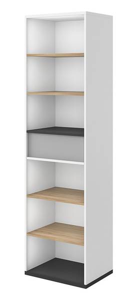 Regal Imola IM-04 Braun - Grau - Weiß - Holzwerkstoff - 40 x 199 x 55 cm