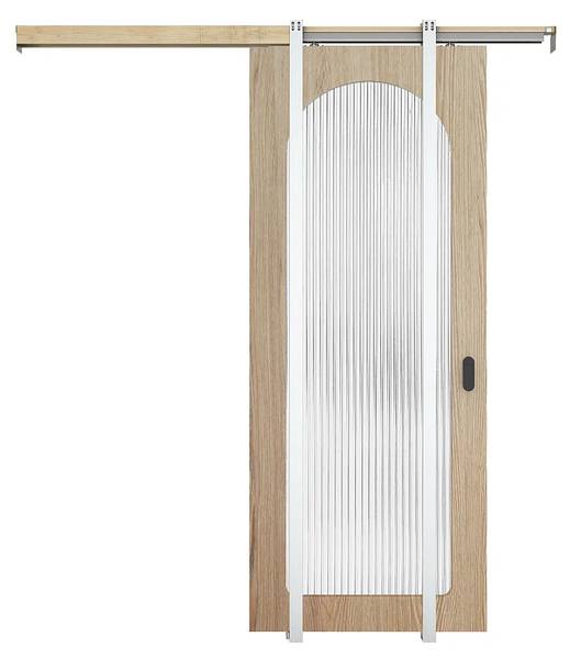 Schiebetür ODEZA Beige - Kunststoff - 93 x 205 x 4 cm
