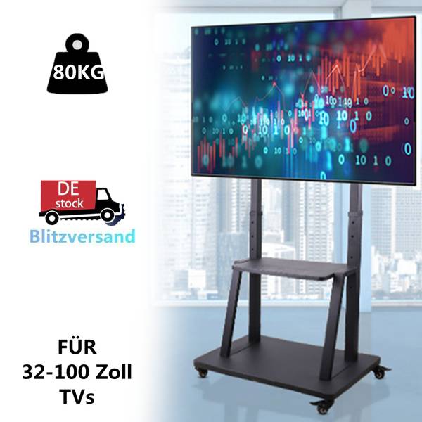 TV Ständer TV Standfuss  32–100 Zoll Schwarz - Metall - 50 x 172 x 83 cm