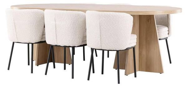 Essgruppe Bootcut (3-Teilig) Braun - Microfaser - 230 x 76 x 115 cm