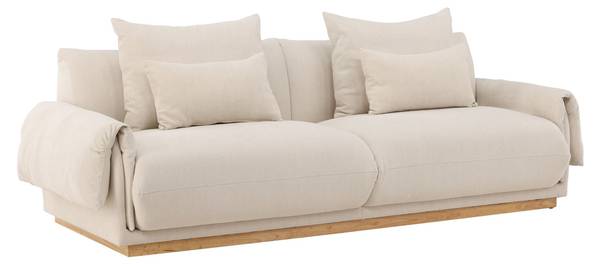 3-Sitzer Sofa Mollösund Beige - Flachgewebe - 237 x 82 x 95 cm
