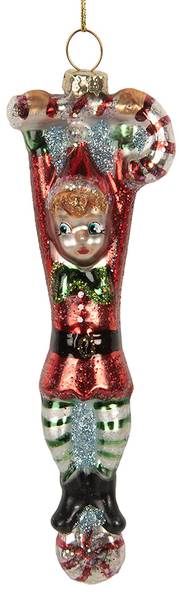 Weihnachtsanhänger Elf MC675309 Rot - Glas - 2 x 13 x 4 cm