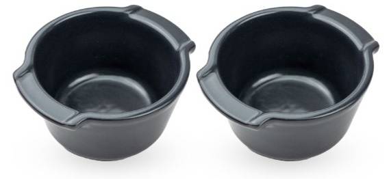 Appolia 2er-Set Auflaufförmchen aus Schiefergrau