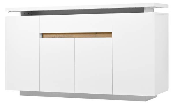 Sideboard GLOWLucy Ⅲ Weiß - Holzwerkstoff - 40 x 80 x 140 cm