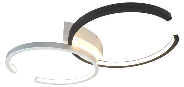 LED Deckenleuchte Gricelda Schwarz - Metall - 32 x 9 x 54 cm