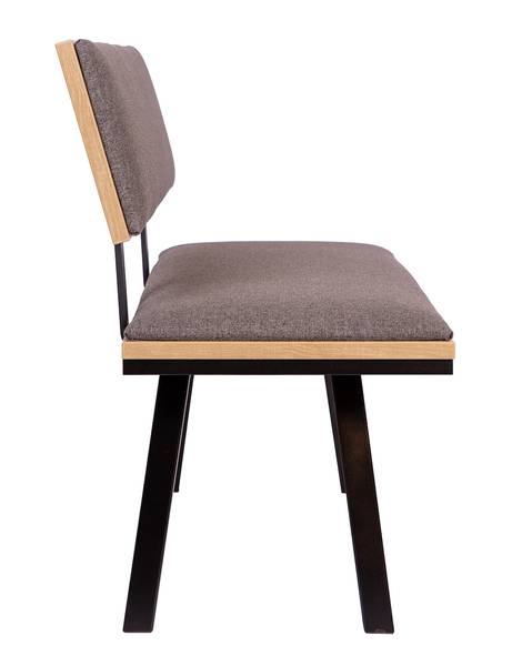 Sitzbank mit Lehne 'Die Elegante' Grau - Eiche Dekor