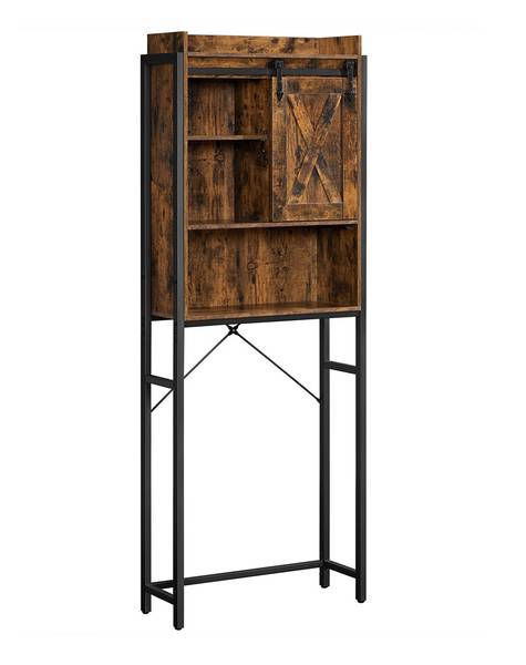Badezimmerregal Ouagadougou Braun - Holzwerkstoff - 24 x 171 x 64 cm
