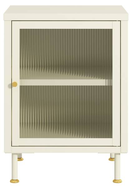 Beistellschrank Lindau Weiß - Stahl - 40 x 56 x 40 cm