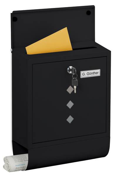 Boite aux lettres spacieuse Noir