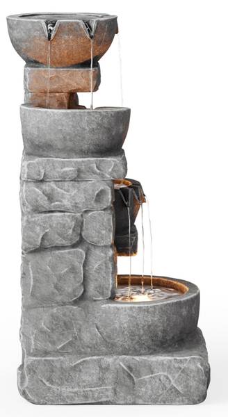 Gartenbrunnen 201601PT-EU Grau - Kunststoff - 39 x 85 x 40 cm