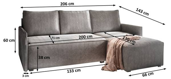 Ecksofa PERUSI Braun