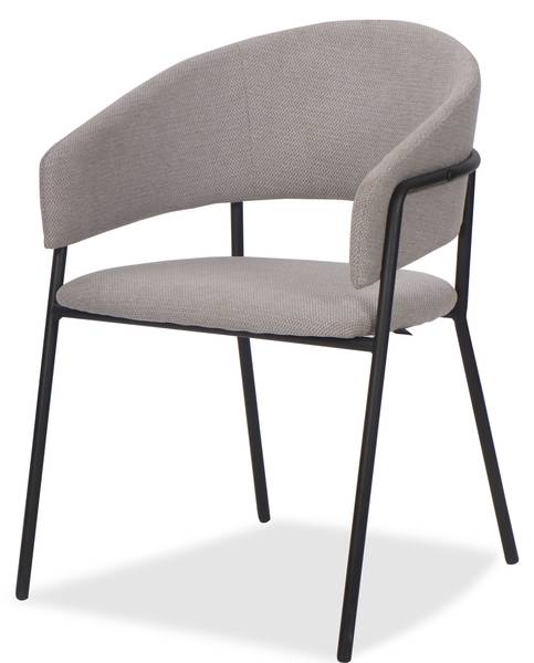 Esszimmerstuhl OVO Grau - Chenille - Strukturstoff - 56 x 79 x 54 cm