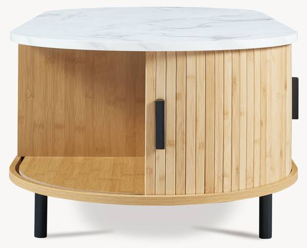 Couchtisch Tvedestrand Beige - Marmor Weiß Dekor