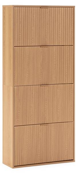 Schuhregal Lluvia Braun - Holzwerkstoff - 66 x 150 x 24 cm