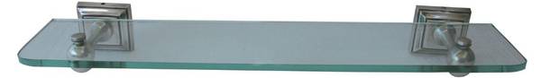 Wandregal ALPHA Silber - Metall - 48 x 7 x 12 cm