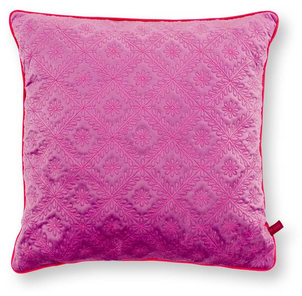 Sierkussen gewatteerd Daisy roze