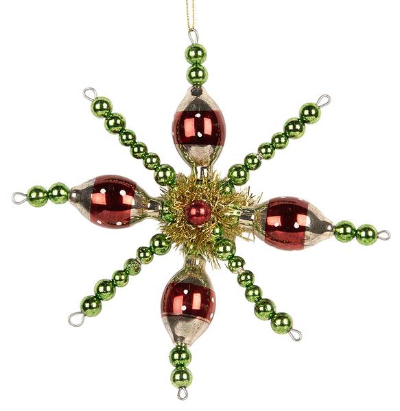 Weihnachtsanhänger 66537 Grün - Glas - 3 x 16 x 16 cm